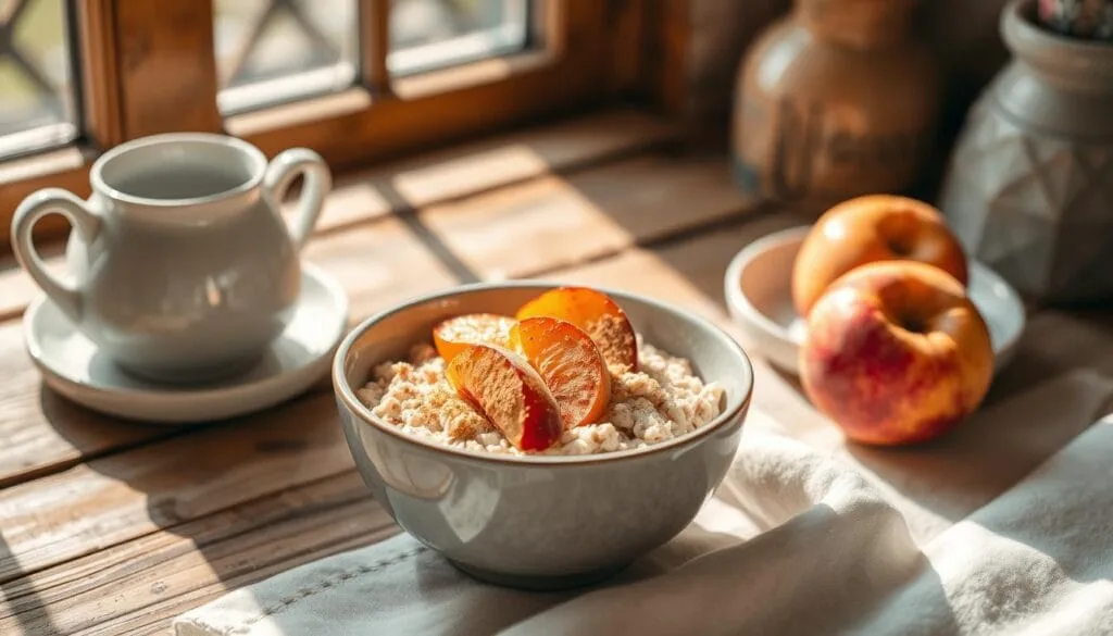healthy peach baked oatmeal healthy peach baked oatmeal
