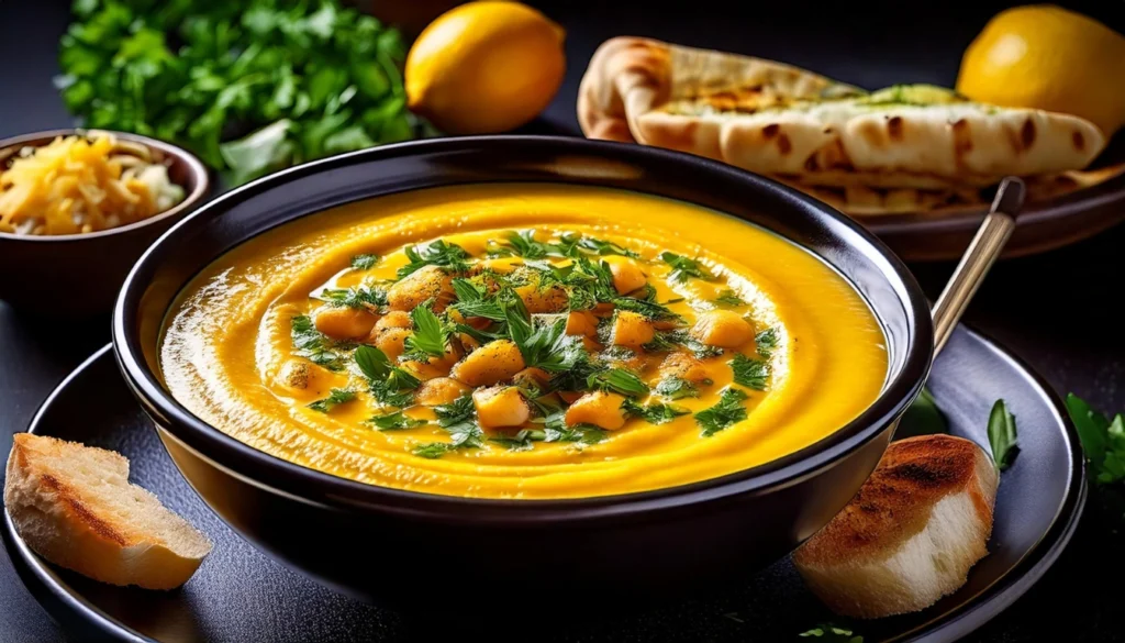 Discover 6 Best Traditional Arabic Breakfast Dishes: A Taste of Heritage and Flavor 5 A bowl of Foul Medames, garnished with olive oil, garlic, lemon, and parsley, served with flatbread