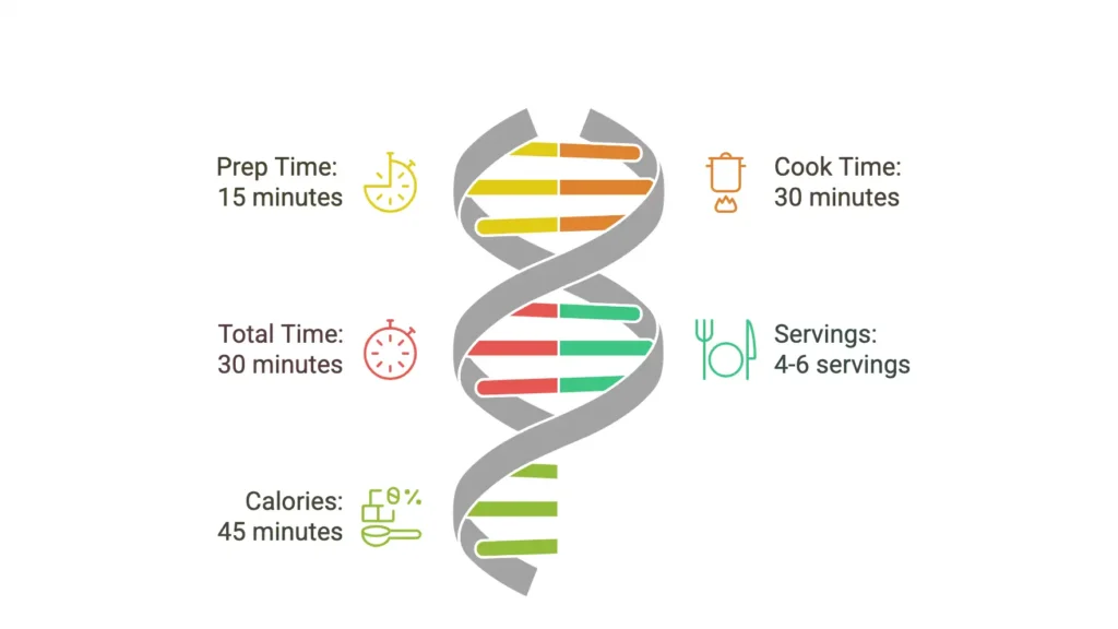 Recipe recap for Hungarian Mushroom Soup, showing prep time, cook time, total time, servings, and calories.