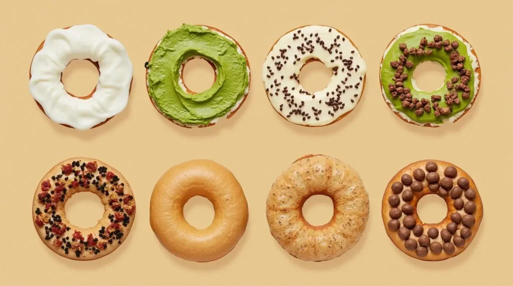 Vegan and gluten-free protein bagels with plant-based toppings.