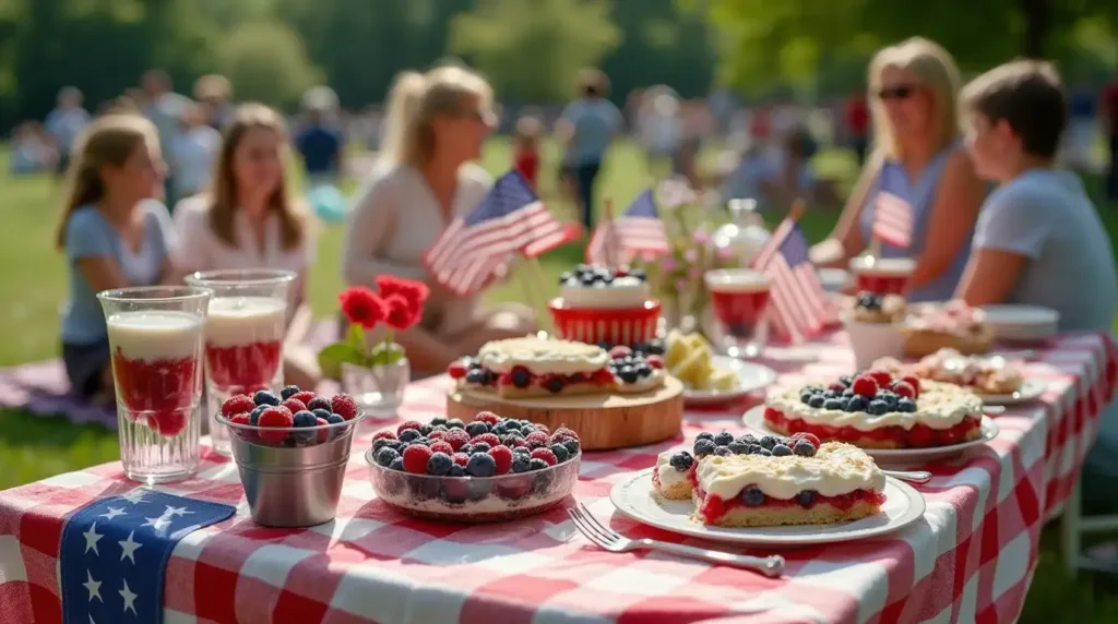 Patriotic recipe at a Memorial Day Desserts picnic